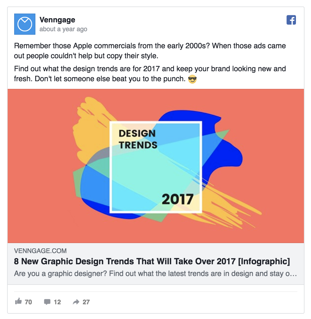 venngage facebook ad template