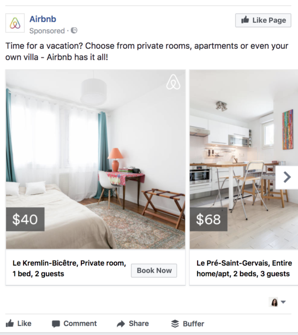 airbnb remarketing ad