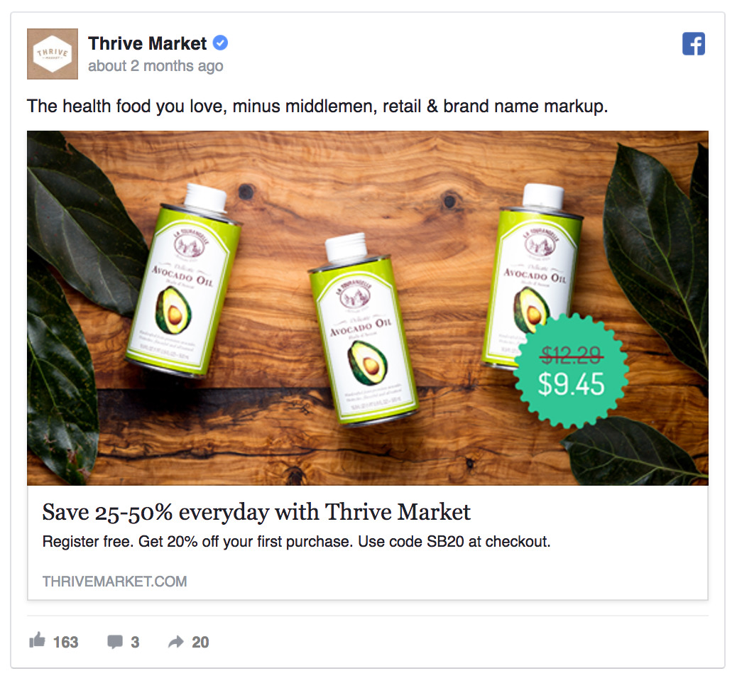thrive facebook ad