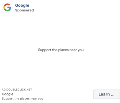 google Facebook brand awareness ad