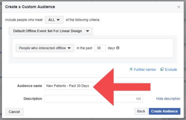 Custom Facebook Audience Offline Activity