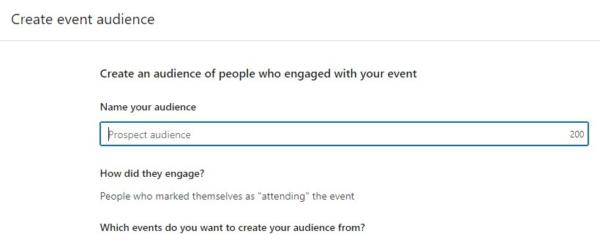 Event Audience Linkedin retargeting ads