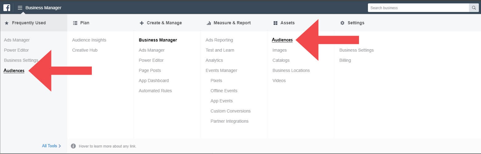 Facebook Audiences Business Manager 1 1
