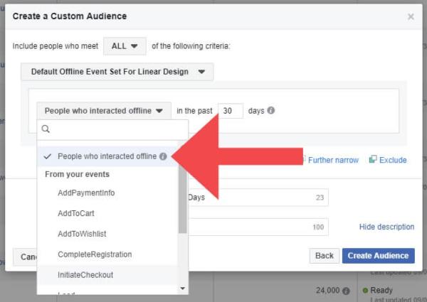 Facebook Custom Audience Offline Activity