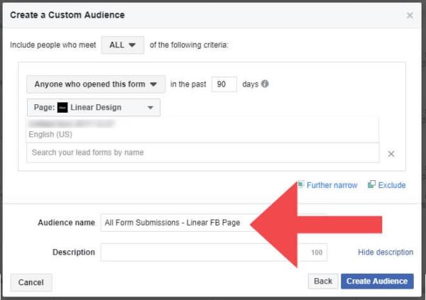 Facebook Page Form Submissions Custom Facebook Audience
