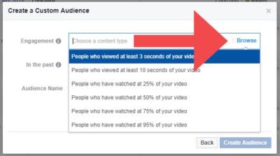 Video Engagement Custom Facebook Audience