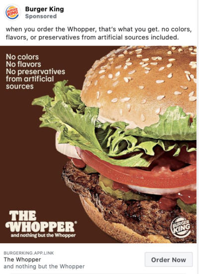 burger king ad example