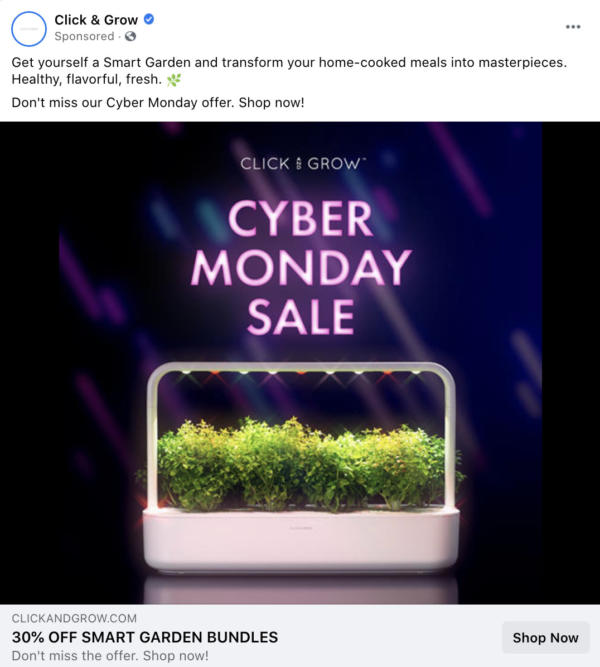 click and grow facebook ad