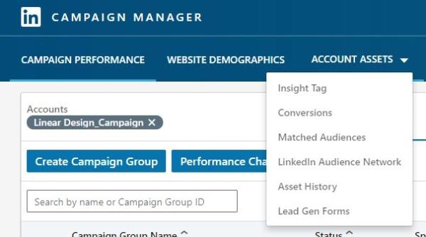 matched audiences page linkedin ads