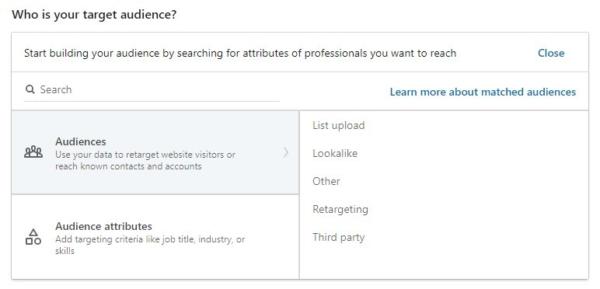 who is your target audience linkedin campaign manager