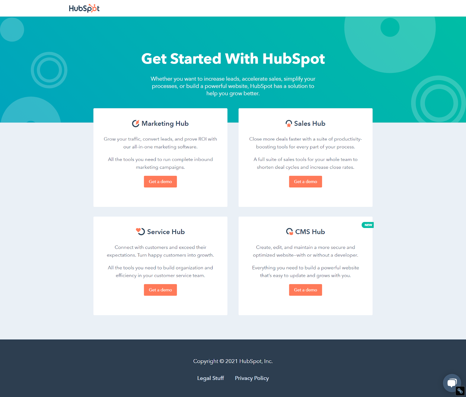 hubspot landing page example