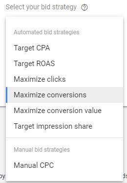 Google Ads bidding strategies