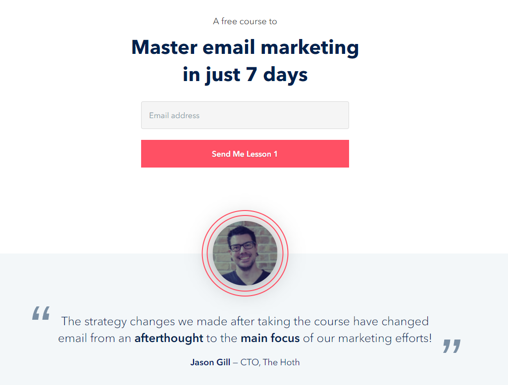 lead magnet email lead generation example