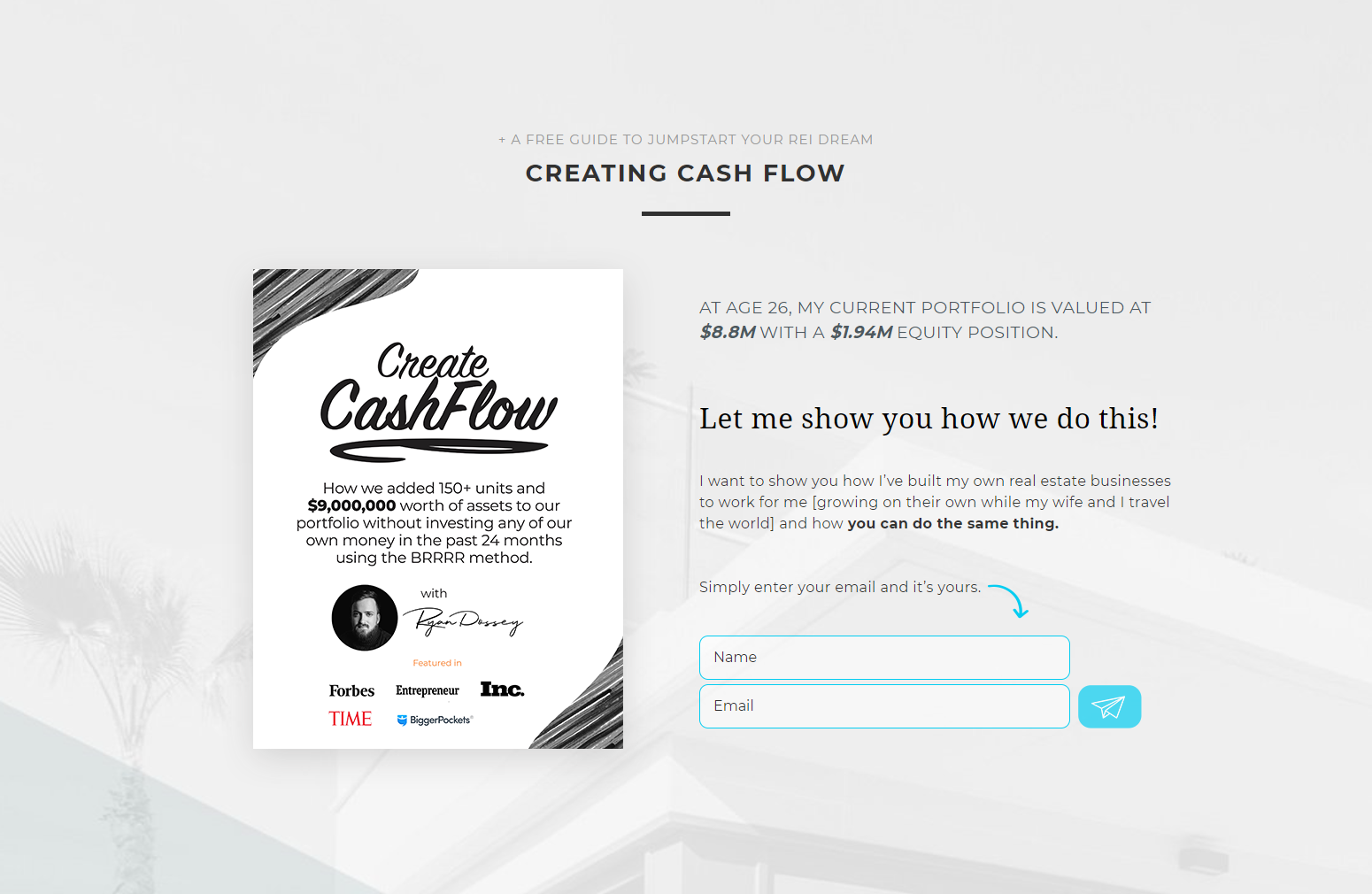 product landing page example ryan dossey