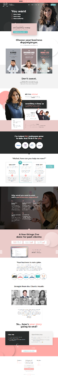 Product landing page example Michal Eisikowitz